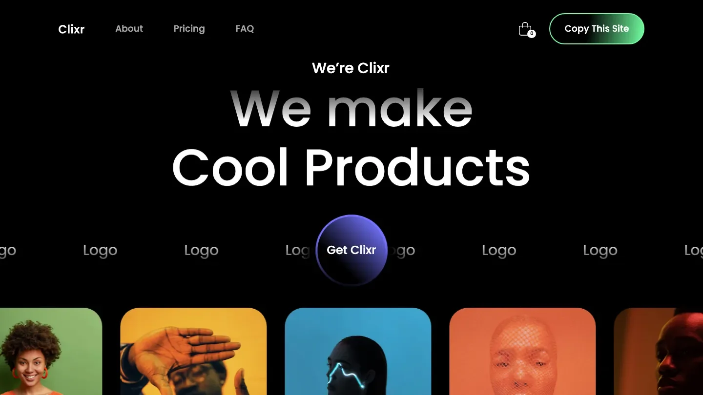 Clixr E-commerce template preview