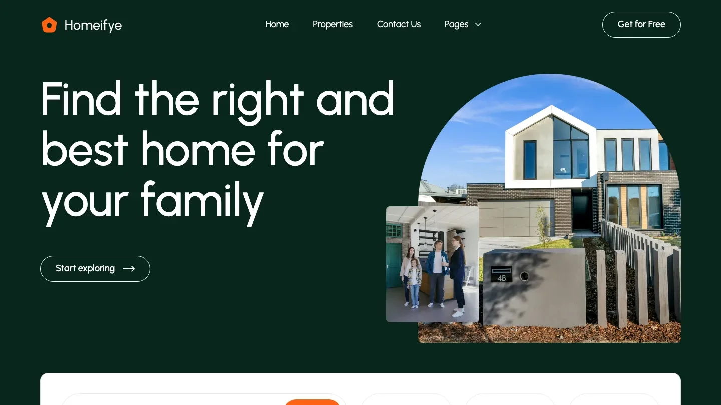 Prévia do template Homeifye